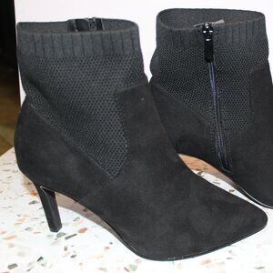 Torrid High Heel Zippered Booties with Stretch Tops 3 Inch Heels